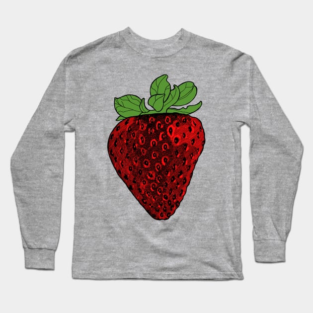 Strawberry Long Sleeve T-Shirt by senkova